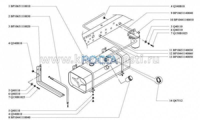 Хомут топливного бака Baw Fenix 1065 Евро 2 BP10651110030